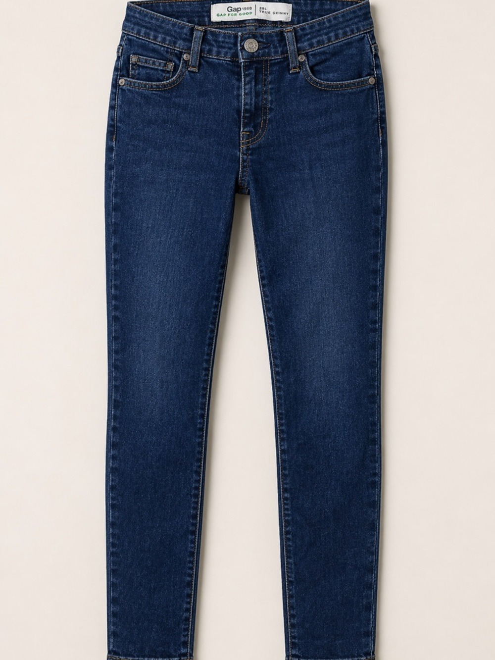 Gap 1969 True Skinny High Rise Blue Jeans Size 29L high waist stretch flattering